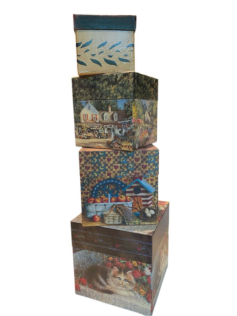 Vintage Bob’s Decorative Nesting Boxes, Set of 4